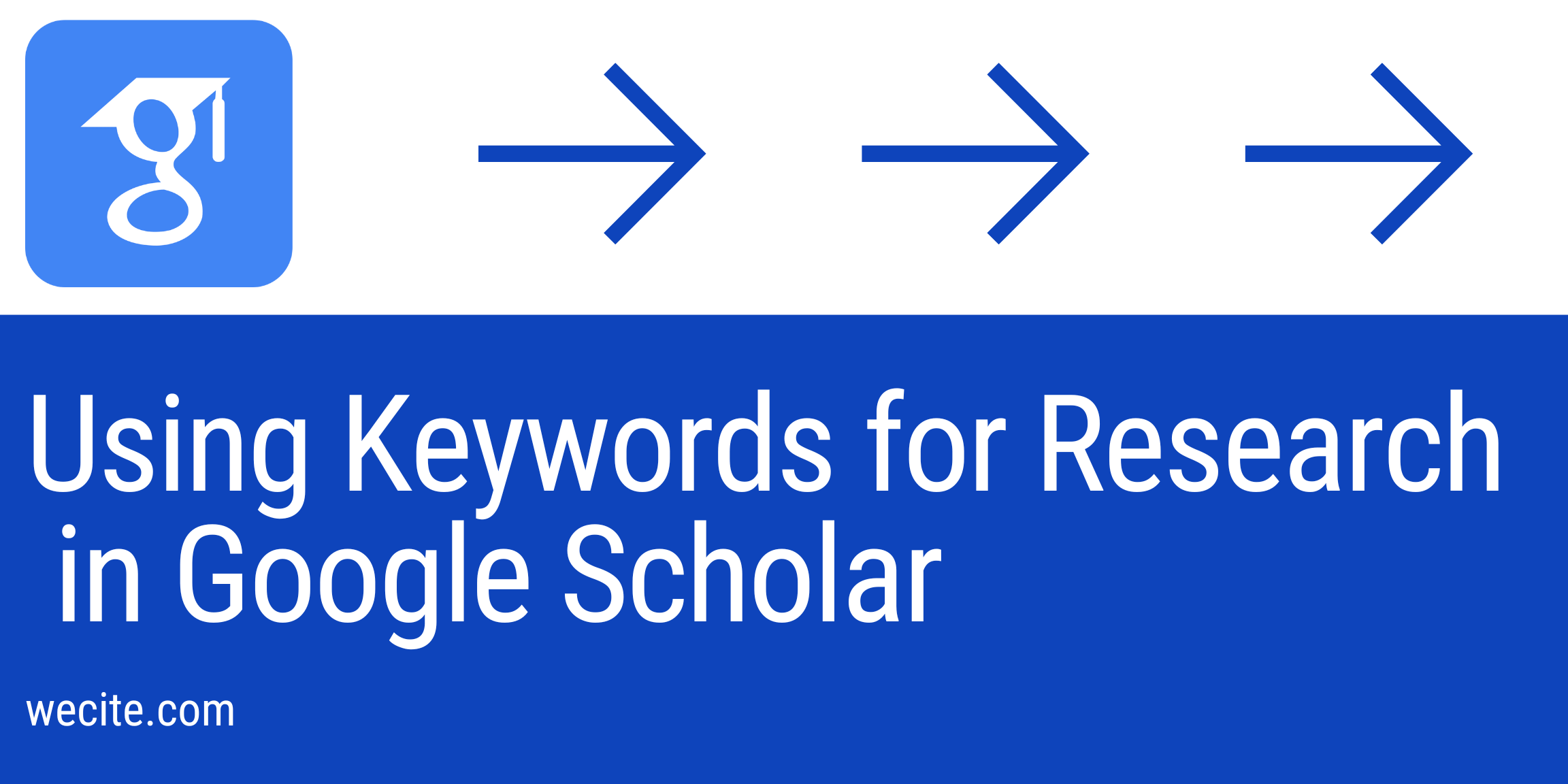 Using Keywords for Research in Google Scholar-cover image